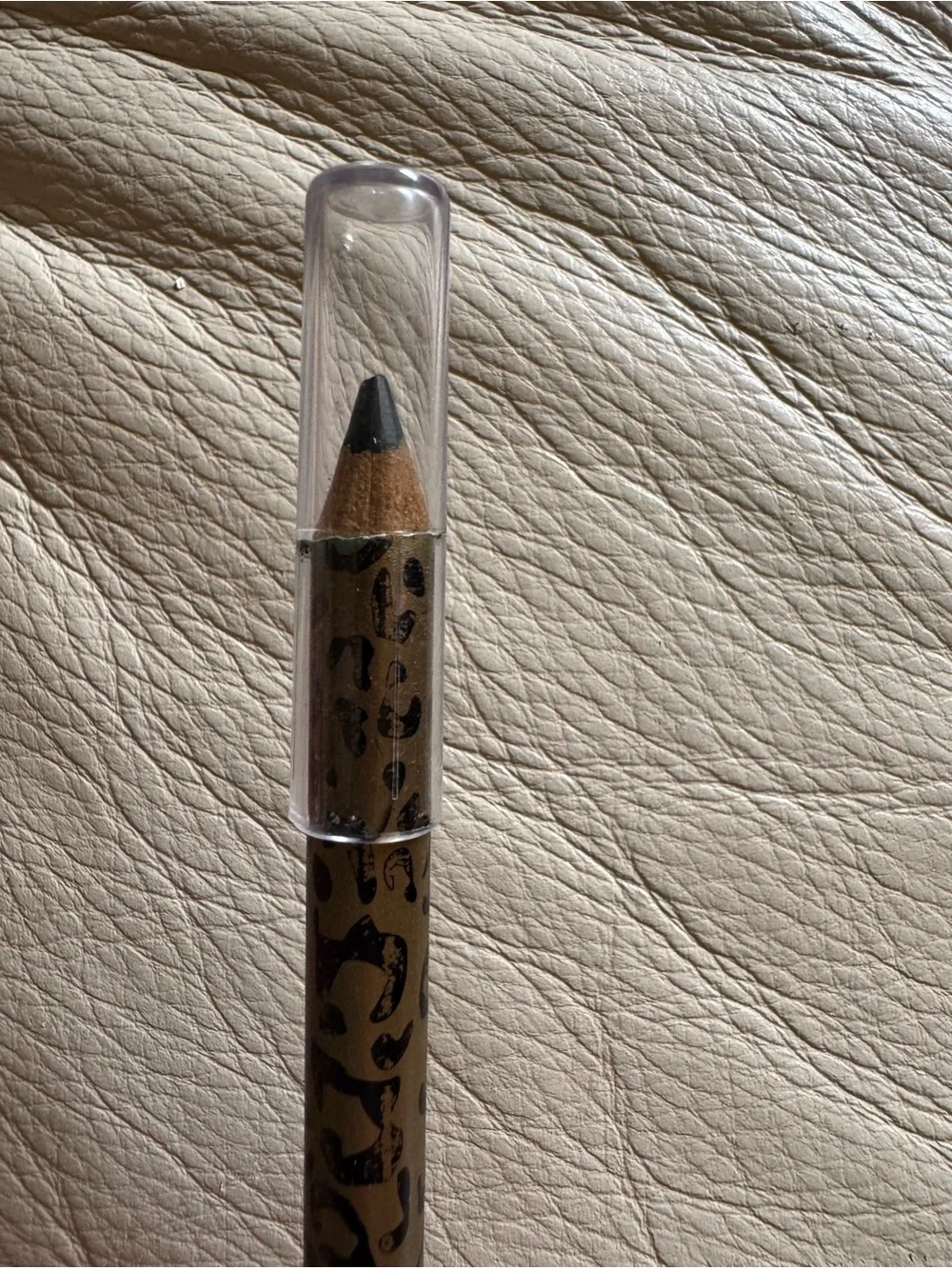 Leopard Print Eyeliner Pencil with Clear Cap